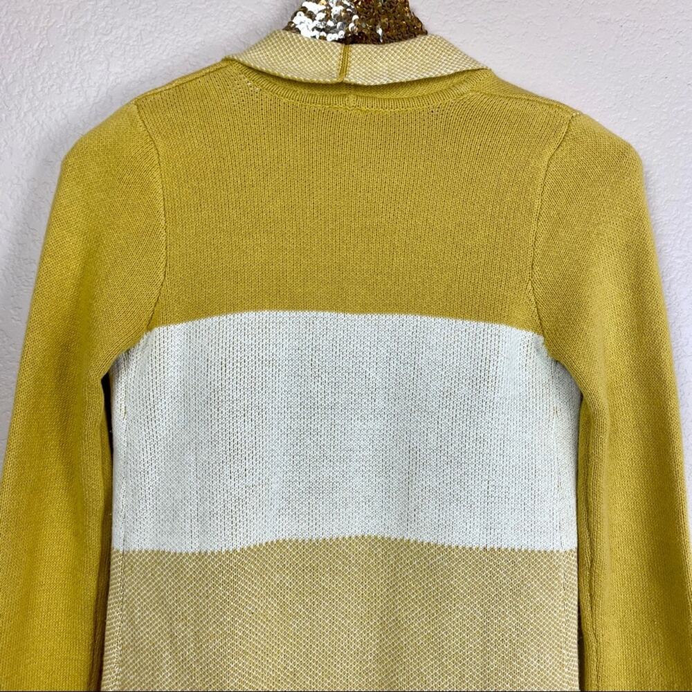 Modcloth Open Front Colorblock Cardigan Marigold - image 8